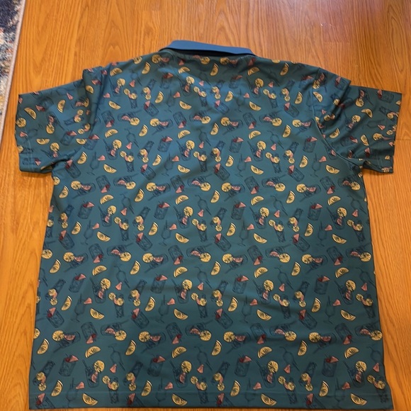 🌸Goodfellow Mens Short Sleeve Orange Lemon Summer Cocktail Shirt size XXL - Picture 9 of 10